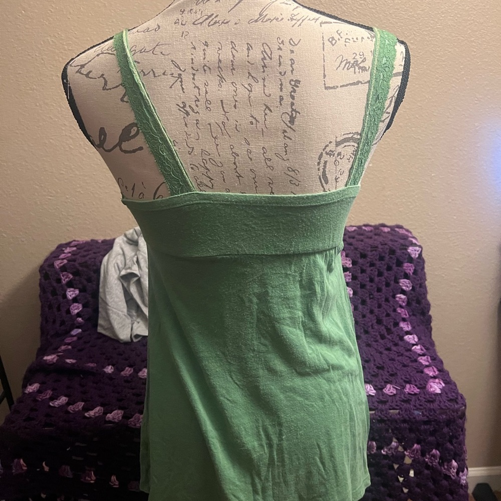 Green Flowy Tank-Top